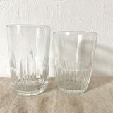 Mismatched vintage water glasses