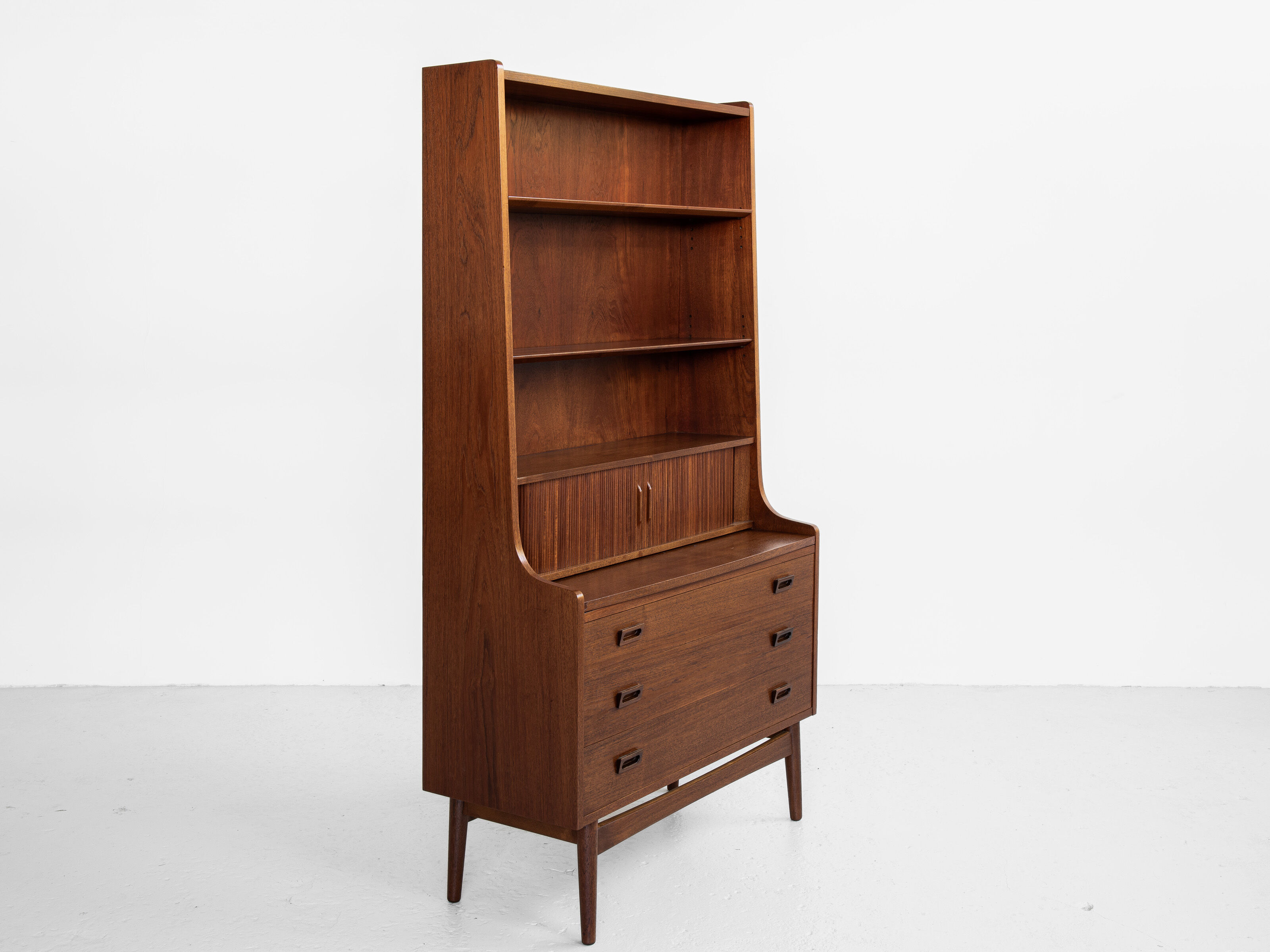 Midcentury Danish secretaire book shelf in teak by Nexø 1960s