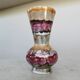 Vintage Handmade Ceramic Vase: 1970s Abstract Burgundy & Silver Glaze