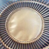 Rattan free-form mirror from the 50s and 60s