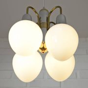 Vintage pendant lamp Art Deco style chandelier  Hanging light 1970s