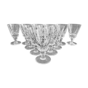 Lot de 12 verres à vin - cristal