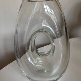 Solid crystal vase 1970 space age design