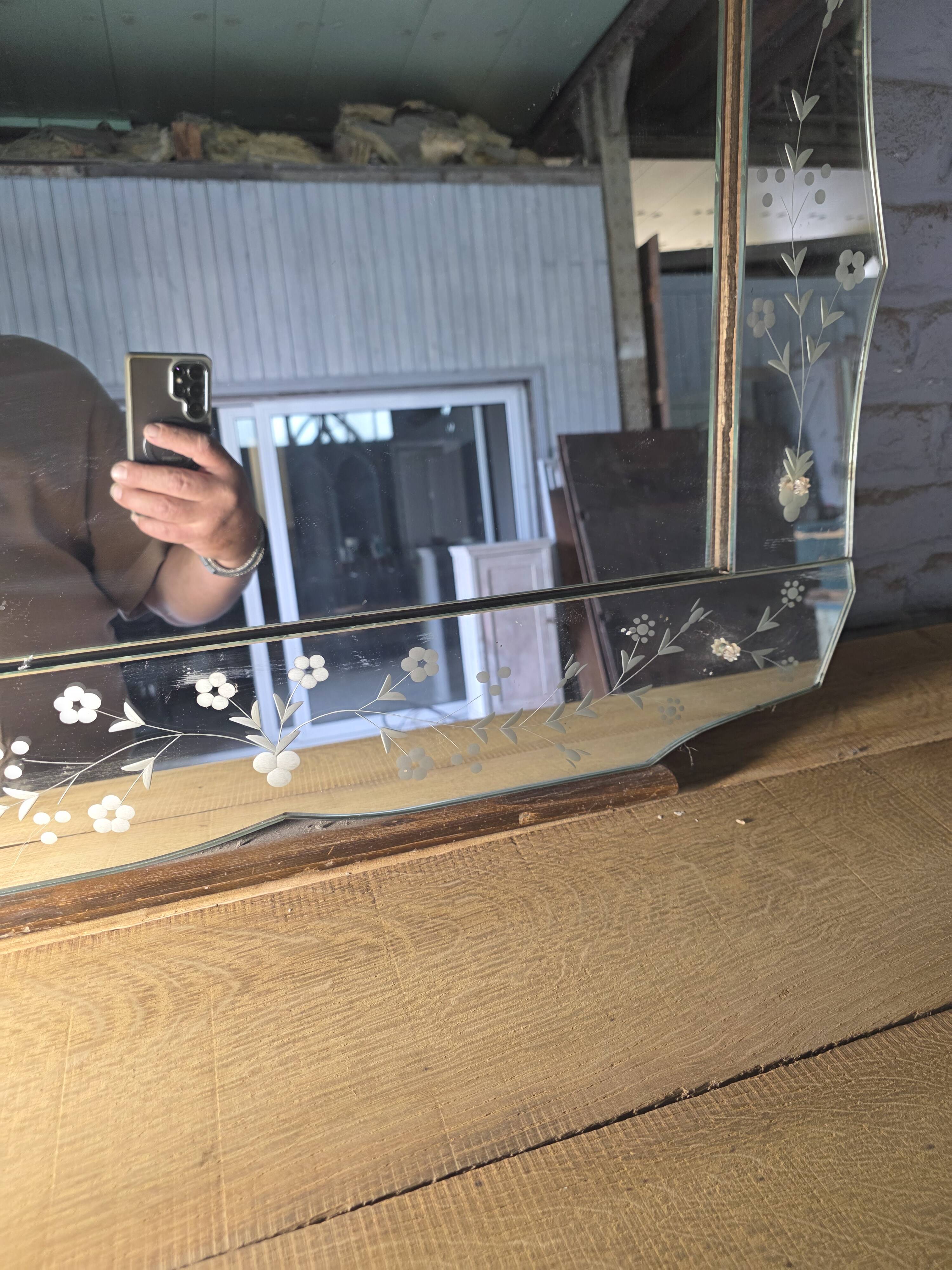 Venetian mirror Art Deco 1930s/40s