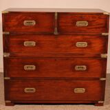 Mahogany Military or Naval Chest of Drawers - 19th Century