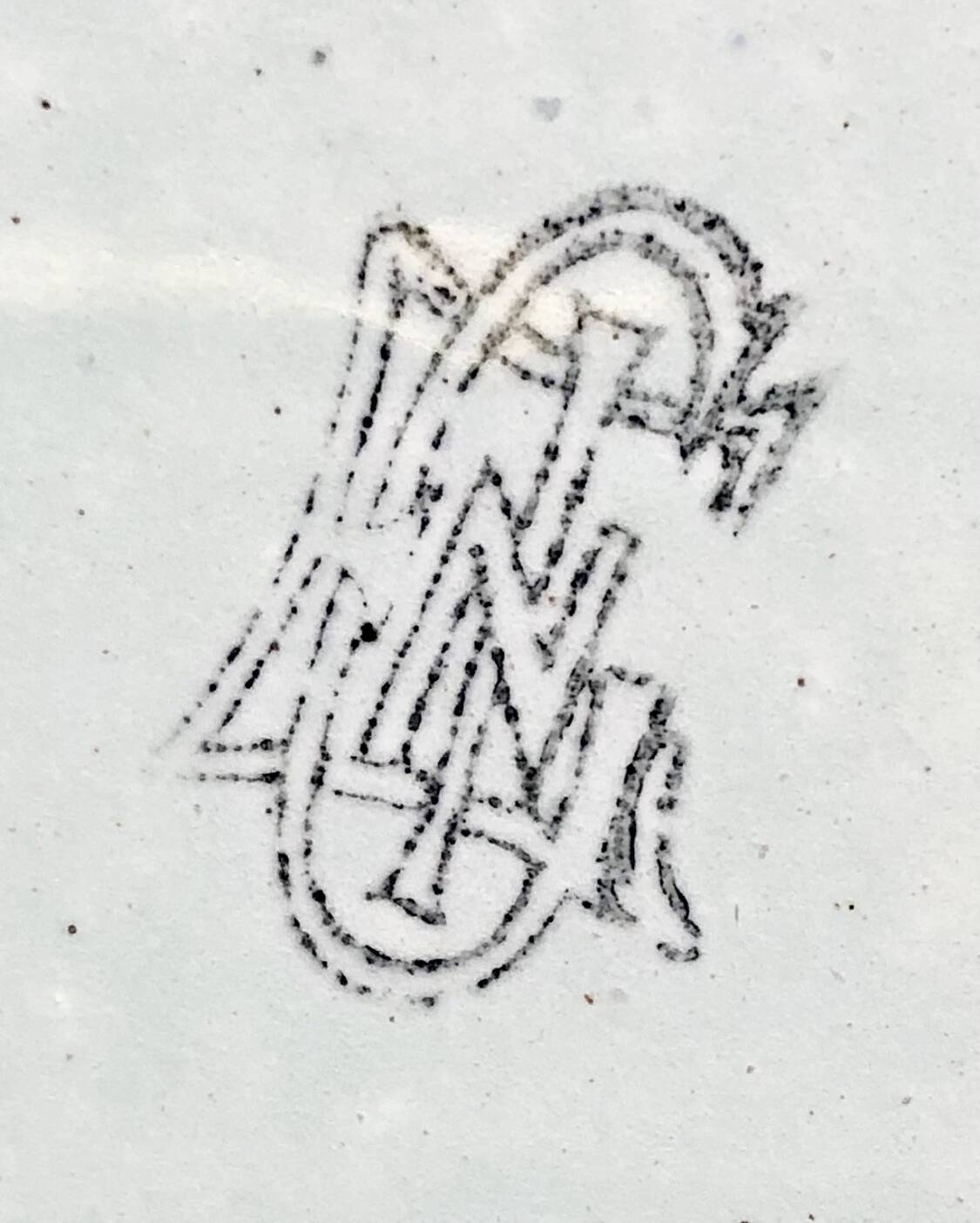 Ancien plat couvert faïence Gien modèle corne d’abondance XIX