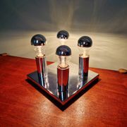 Space Age ceiling light in chrome metal, 1970s