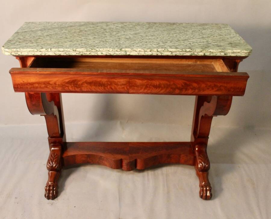 Mahogany console with marble top, Restoration period