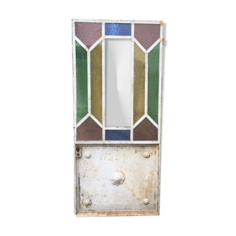 Metal and glass door