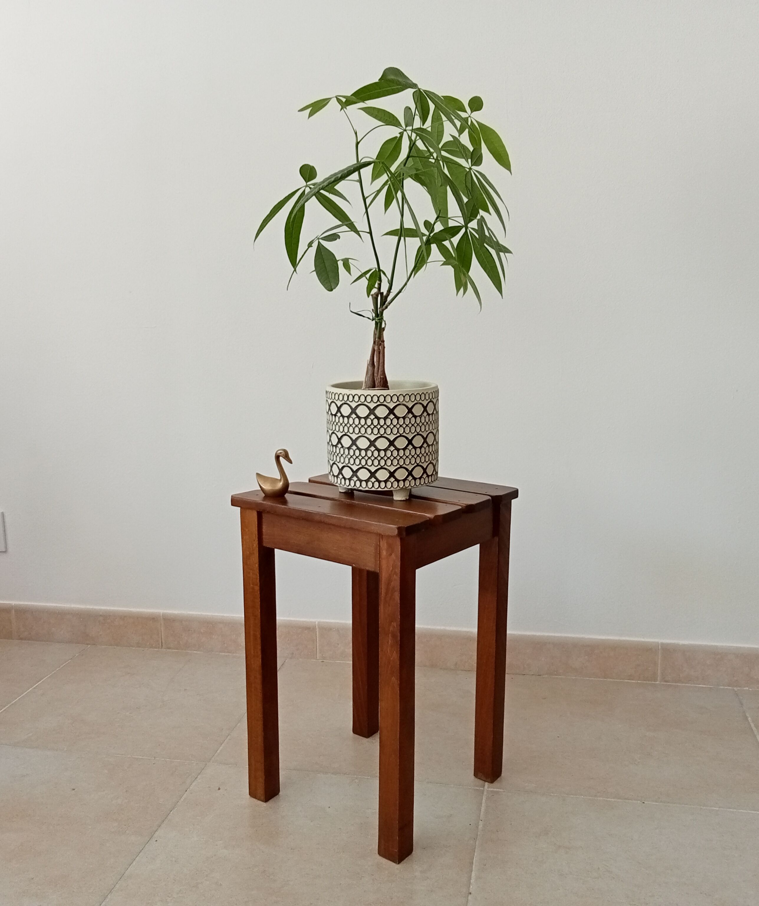 Vintage oak stool 70s/80s