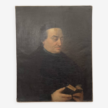 Ancien tableau portrait homme Huile sur toile dimension : hauteur -70cm- largeur -55,5cm-