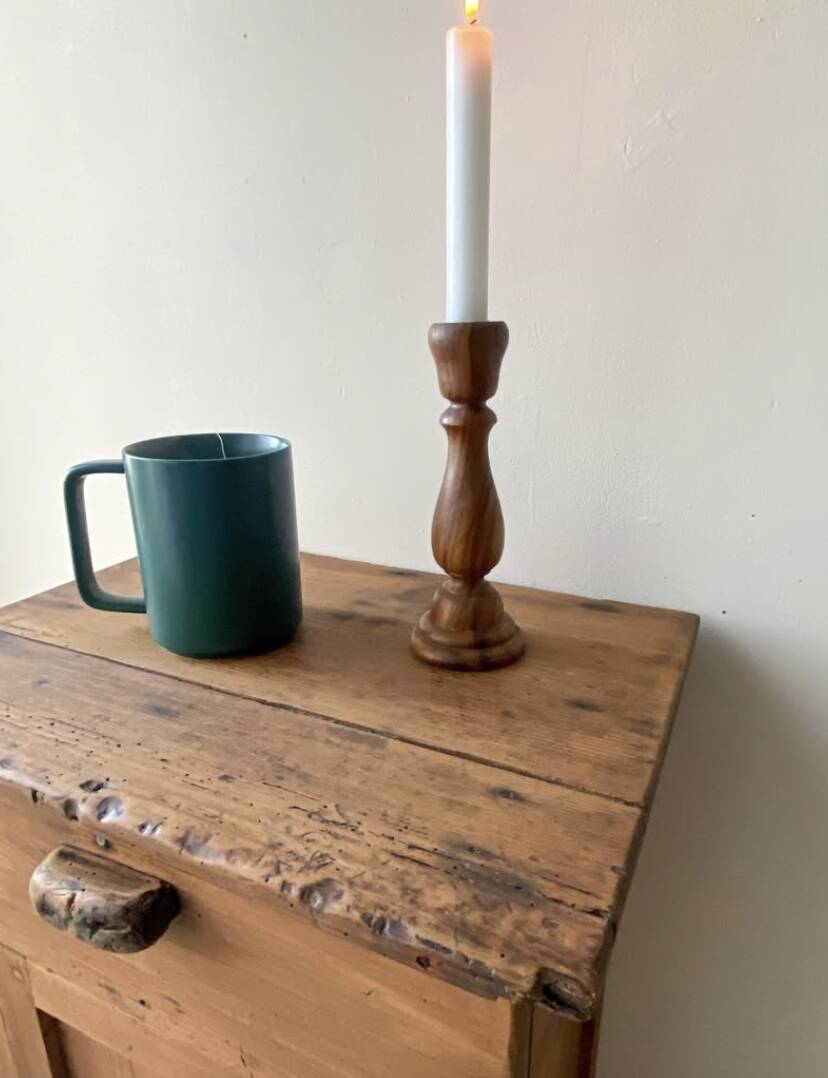 Rustic antique bedside table - country piece