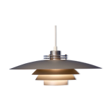 Danish XL hanging lamp in grey, 1970s