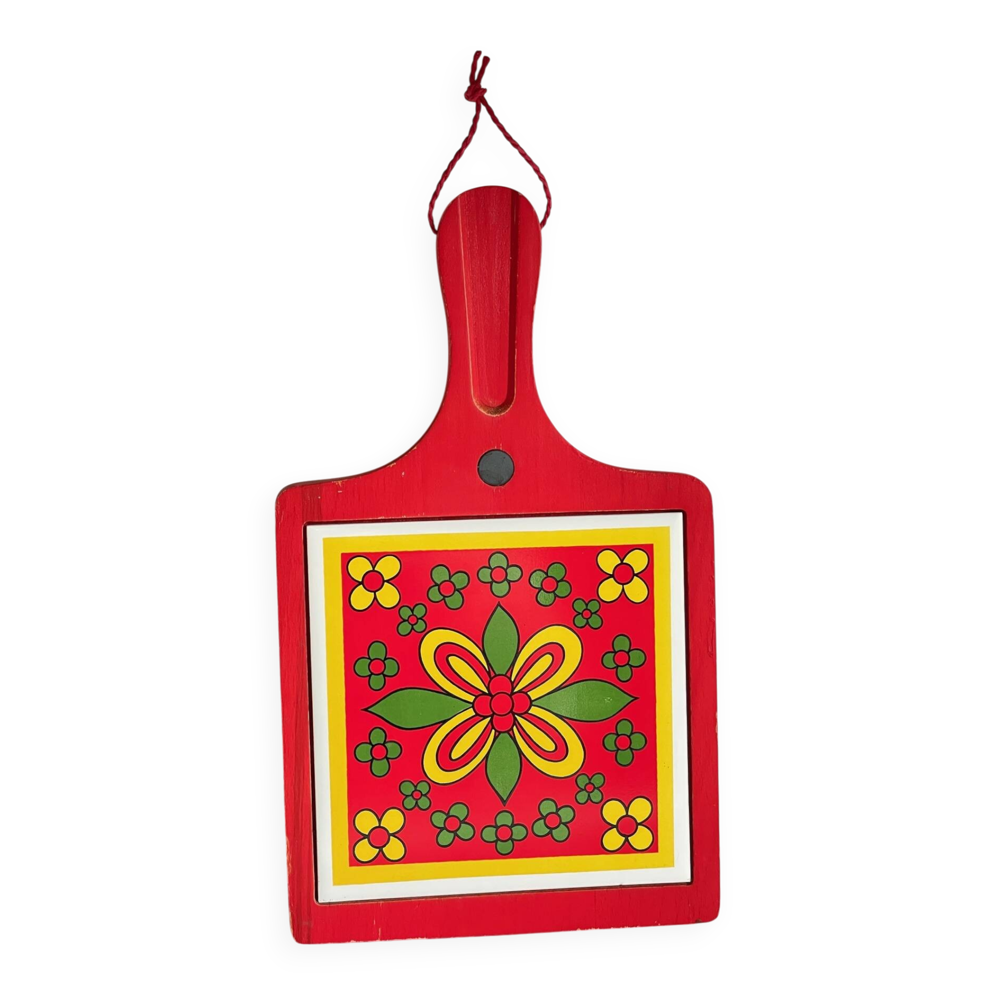 Vintage Red Plate Mat