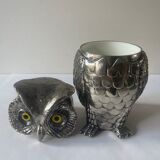 Vintage zoomorphic owl ice bucket
