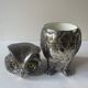 Vintage zoomorphic owl ice bucket