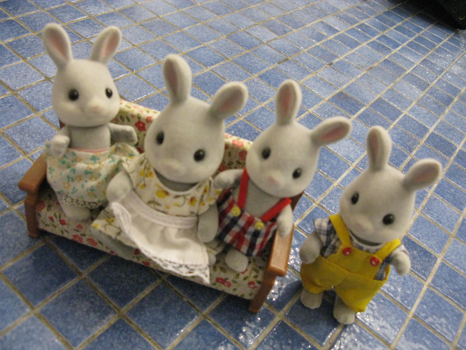 Lot family rabbit sylvanian