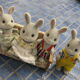 Lot family rabbit sylvanian