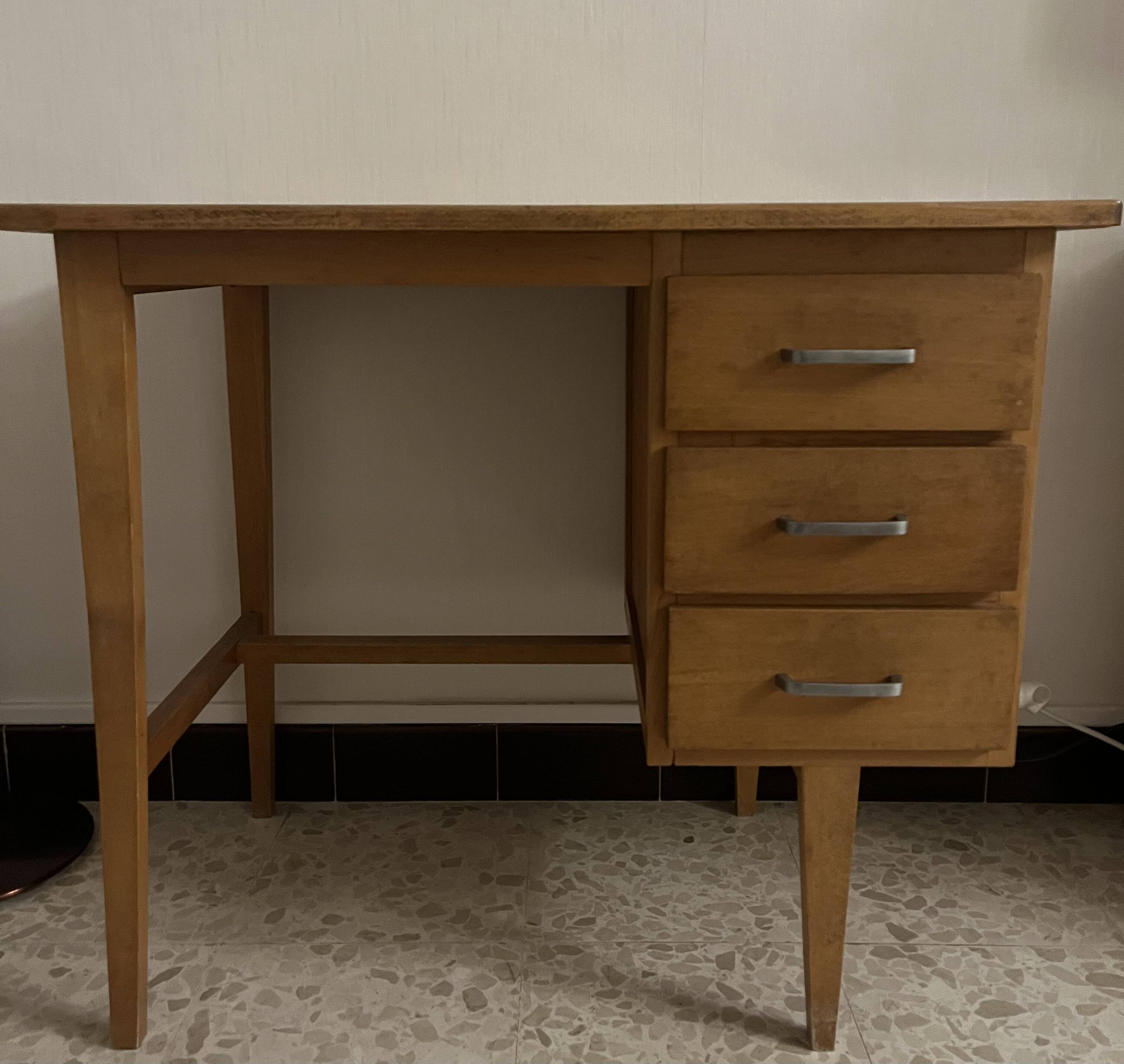 Vintage wooden desk from the 1960s