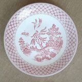 Assiettes plates rose anciennes