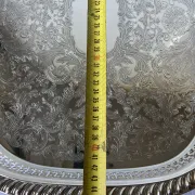 Silver-plated serving tray