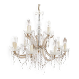 Crystal chandelier, Western Europe, mid-20th century.