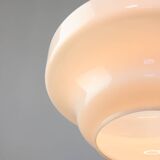 Mid-Century Italian Opaline and Brass Pendant Lamp