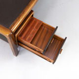 Teak and leather executive writing desk 1960