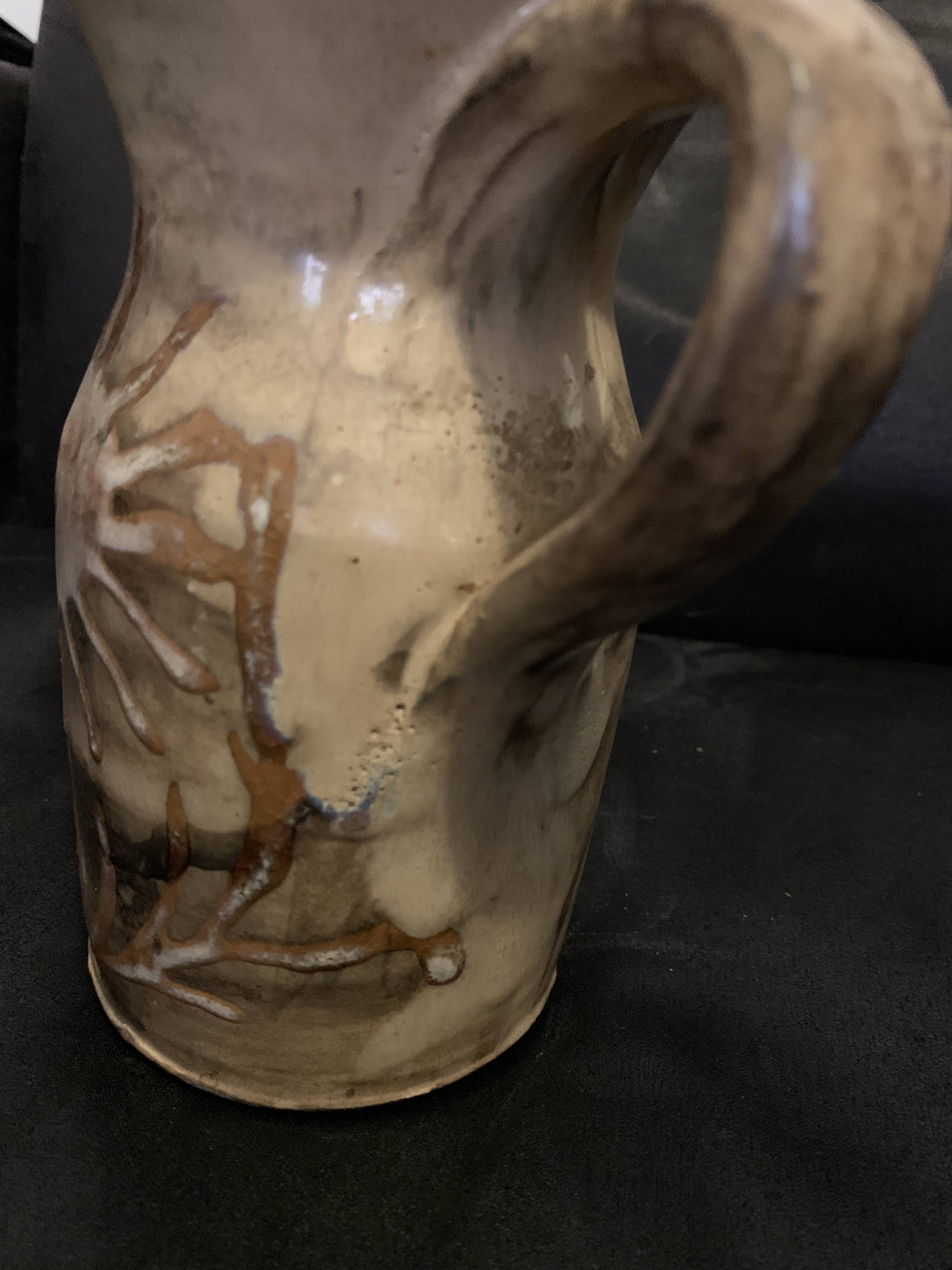 Vallauris pitcher 16cm 1970 in ceramic vintage jug old France