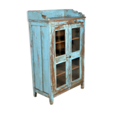 Vaisselier - Burmese teak buffet with original blue patina