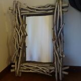 Mirror in gray driftwood frame < 65x84 cm >