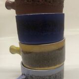 Set of 4 vintage ceramic fondue bowls