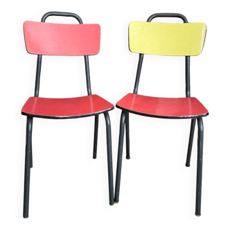 Pair of vintage Formica chairs