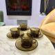 Vintage smoked glass coffee/tea service