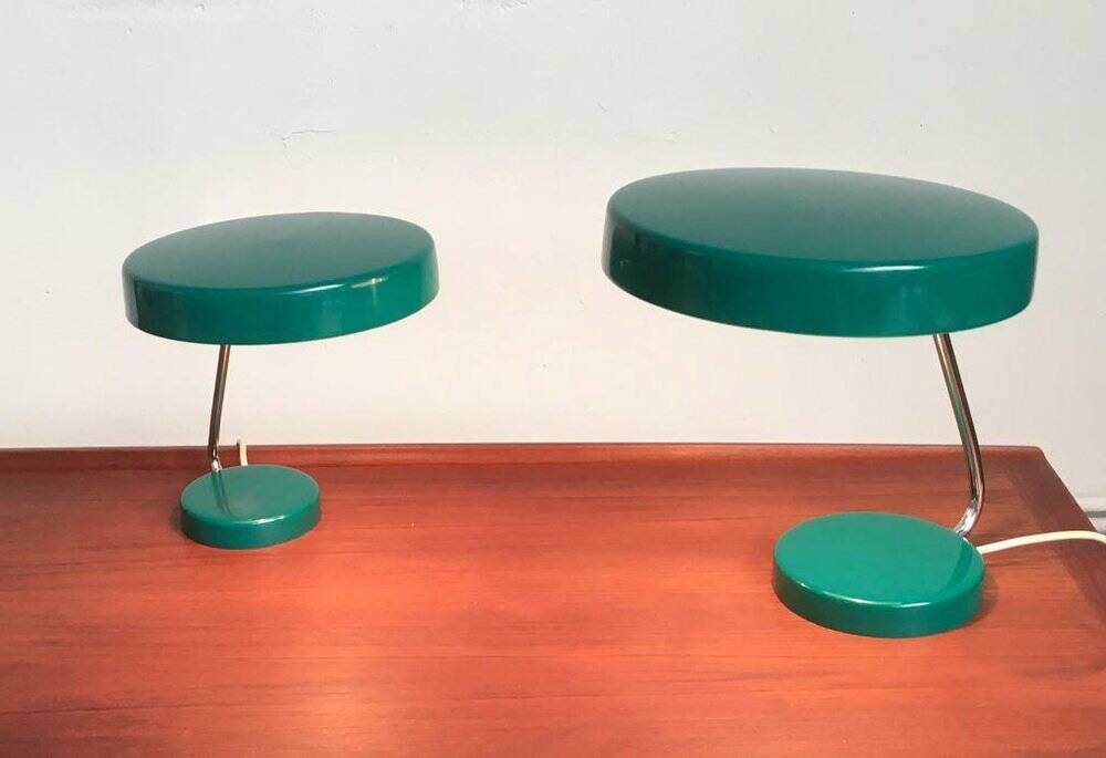 Mid-Century German Minimalist 6658 Table Lamps from Kaiser Idell / Kaiser Leuchten, 1960s, Set of 2