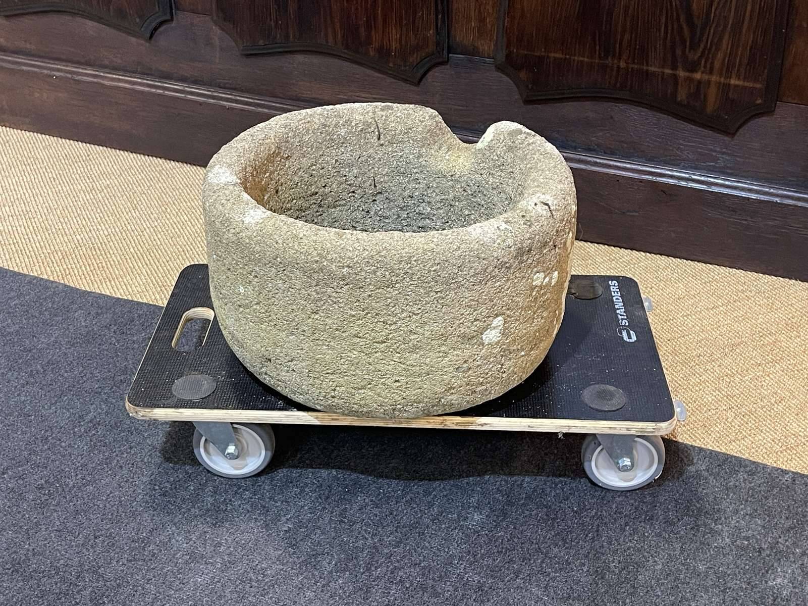 Reconstituted stone planter from the 1970s.