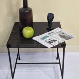 Table d'appoint en métal perforé vintage, 42 cm