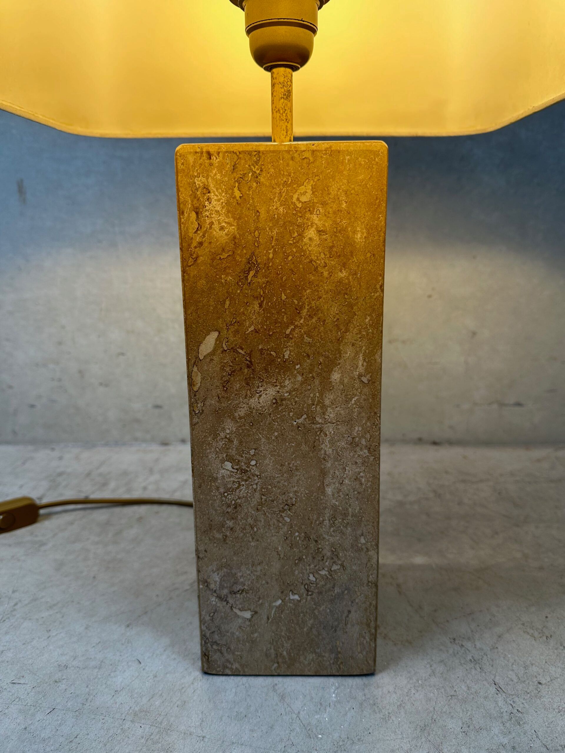 Vintage travertine table lamp