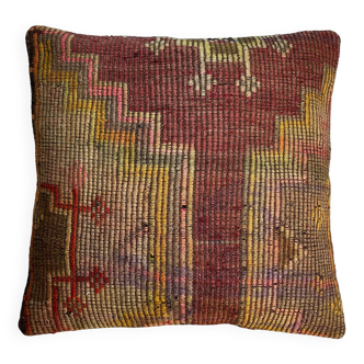 Housse de coussin kilim turc vintage, 55 x 55 cm