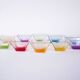 Ensemble de bols en verre carrés, design italien, années 1980, fabriqués en Italie.