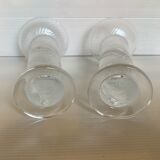 Pair of twisted crystal candlesticks