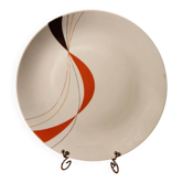 Large flat round plate design 70s Winterling Marktleuthen Bavaria