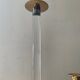 Duo of vintage brass and lucite candlesticks