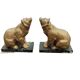Paire de serre livres ours en régule,  22cms de H