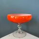 Vintage Murano glass vase, orange/red colour.