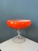 Vintage Murano glass vase, orange/red colour.