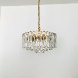 Large Austrian Palazzo Ice Glass Chandelier by J.T. Kalmar