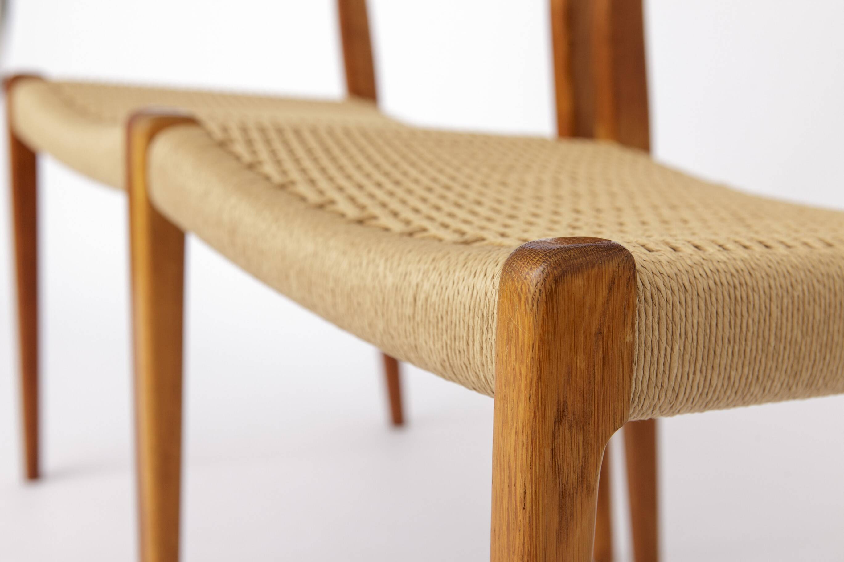 Set of 6 Niels Otto Møller Model 71 Dining Chairs, 1960s, Danish Vintage