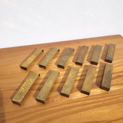 Art Deco style gold knife holder set