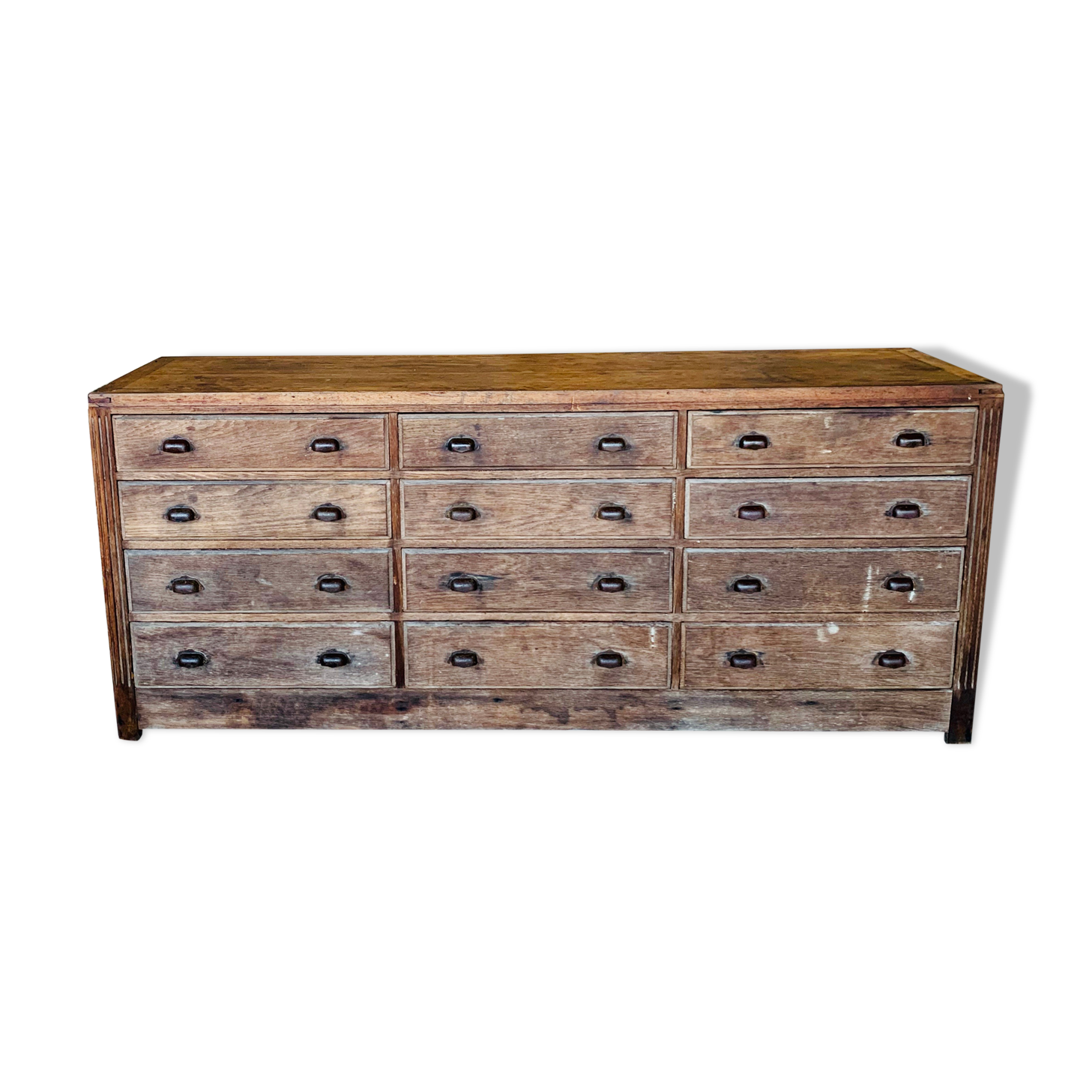 Cabinetmaker's workshop furniture with 12 drawers circa 30's/40's